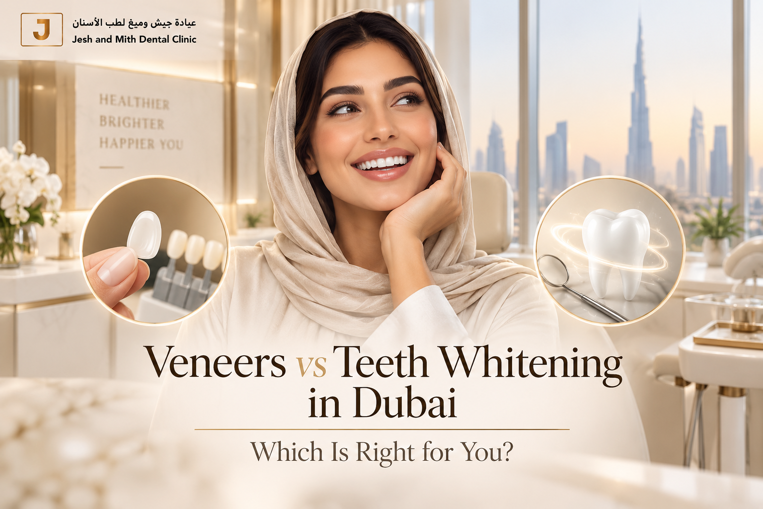 Veneers vs Teeth Whitening in Dubai : Which Is Right for You?